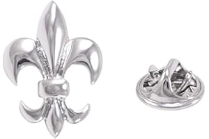 CYJXL CWYPB Herren Lilien-Brosche, Silber glänzende Hut Pin Paar Medaillenadel-Main-Klebe-Metall-Brosche Tierschal Schnaps (Silber)