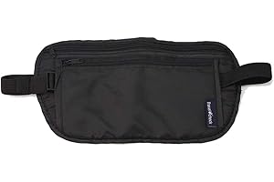 Sécurité Ceinture zippée Bum Belt Bag Titulaire de la Carte Passeport en Argent Pochette de Voyage pour Sports Utile et Pratique Li-ly
