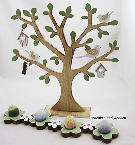 Deko-Holzbaum mit 2 Vögeln mehrfarbig,ca. 45 x 7 x 49 cm - 3