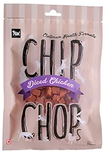 Chip Chops Pet Treat Combo-Chip Chops Chicken Chips & Diced Chicken Dog Treat, 140g, Optimum Health Formula