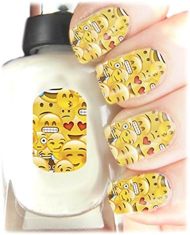 Emoji Nail Art Wraps Easy to use, High Quality Nail Art Decal Stickers For Every Occasion! Ideal Christmas Present, Stocking Filler