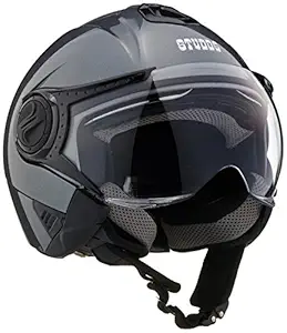 Studds DOWNTOWN Open Face Helmet (Gun Grey, M)