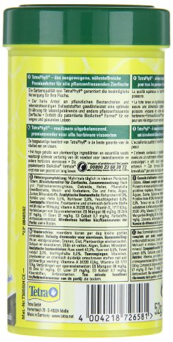 TetraPhyll (Hauptfutter für alle pflanzenfressenden Zierfische, mit lebenswichtigen Ballaststoffen plus Präbiotika), 250 ml Dose - 7