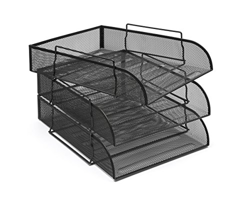 Osco LTSSP-BLK Briefablage aus Drahtgeflecht im Hochformat, schwarz - 3