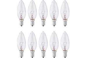FanciBuy 10 Pack E14 Small Screw Light Bulb, Dimmable Candle Bulbs 40W, 2700K Warm White, 230V