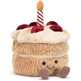 Jellycat Funny Birthday Cake, 12cm (L) x 12cm (L) x 16cm (H)