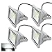 Produktbild VINGO® 4X LED 10W Fluter 230V Scheinwerfer Außen Flutlicht Kaltweiß Wasserdicht IP65 Außenstrahler Gartenleuchte