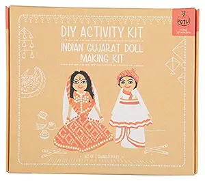 potli Paper, Cloth, Plastic diy educational toys indian traditional doll making craft kit, Multicolour, 10 years +, Set of 2