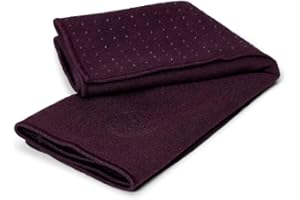 Manduka Yogitoes Yoga Towel for Mat, Non-Slip and Quick Dry for Hot Yoga with Rubber Bottom Grip Dots,Thin and Lightweight, 16 Inches, Indulge