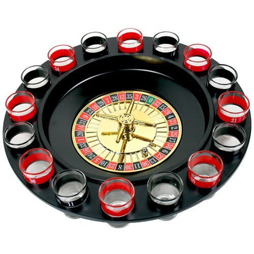 exciting Lives Drinking Roulette Drinking Game with Shot Glasses - Birthday Bar Accessory Gift for Friends