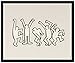 Produktbild Jacob Baden "Keith Haring – Dancing mit Freunden Gerahmter Druck, Mehrfarbig