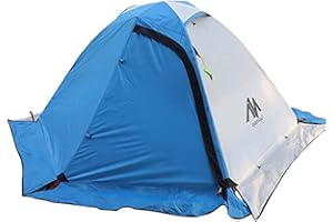 AYAMAYA 2 Man Tent Waterproof, 4 Season Backpacking Tent for 1-2 Person [2 Doors & Double Layer] Winter Cold Weather Easy Setup Dome Camping Tent with Lightweight Aluminum Poles and Snow Flaps