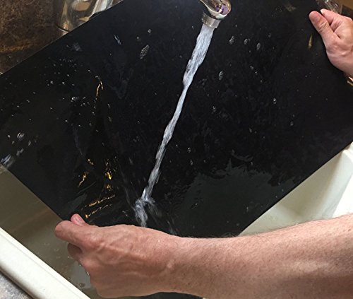 BBQ Grillmatte (5er Set) zum Grillen und Backen, Seacue Grillmatten aus hochwertigem Silikon anti haft für bis 300°C, Perfekt für Backmatte für BBQ – Barbecue – Kohlegrill – holzkohlegrill – Holzkohle – Gasgrill – Elektro Grill and Backofen 40 x 33 cm, suitable LFGB and FDA approval (Schwarz) - 7