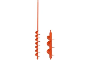 BeneLabel Garden Drill Earth Drill, 81 x 5.1 cm and 31 x 7.6 cm Post Holes, Spiral Drill, Cordless Screwdriver, Drill, Flower Bulbs, Plant Hole Drill, Hand Drill 10 mm, Hexagonal Fence Post Digging