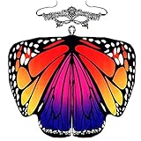 Tamaño: alas de 168 cm x 135 cm, máscara de 30 cm x 9 cm. Las alas están aseguradas con gargantilla de cuello y bucles de dedos, fácil de poner y quitar.