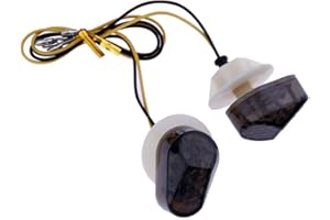 PolarLander 2pcs / Pack Motocicleta Montaje Empotrado Señales de Giro Luz 15SMD 12V Moto LED Lámpara de señal de Giro para Y-amaha Humo