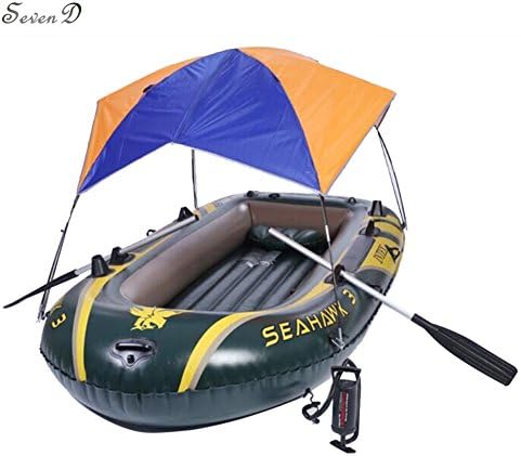 SevenD Foldable Awning for Inflatable Boat (3 Persons) Sun Shelter Fishing Tent (boat not included)