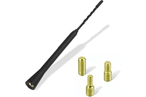 EDDRFY Car Radio Aerial 28cm, Dab Car Ariel with FM DAB Reception, Universal Car Radio Antenna Replacement With Screws M4 M5 M6, Short Car Antenna Compatible with Various Vehicle Models, with Booster