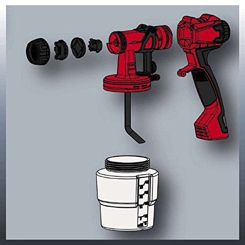 Einhell Elektrisches Farbsprühsystem TC-SY 600 S (600 W, Behältervolumen 800 mL, Halb-Stationär, abnehmbarer Sprühkopf, Softgriff) - 5