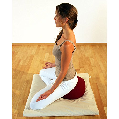 Meditationskissen /Yogakissen LOTUS – Bio-Baumwolle (kbA) – GOTS zertifiziert – Sitzhöhe: 15cm - 3