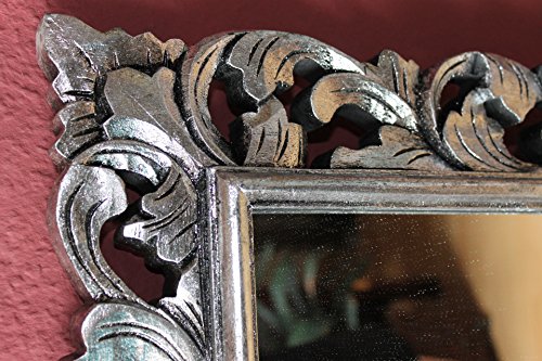 Edler Barockspiegel Holz silber antik 120cm x 60cm - 7