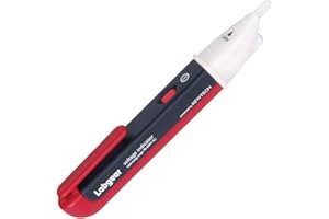 Labgear Voltage Detector Electrical Tester Pen 2-in-1 with LED Torch and Audible Tone Non Contact Power Cable Testing, Red