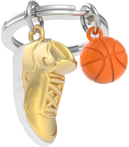 Porte-clés Mini Baskets Basketball - Lot De 6 - Alliage Et Caoutchouc - Idéal Cadeau Fans De Sport - 13