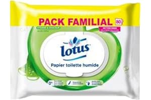 Lotus Aloe Vera Toilettentücher, feucht, 80 Stück