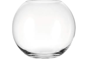 LEONARDO HOME Leonardo Boccia Glasvase rund, kugelförmige Deko-Vase in klassischem Stil aus Klarglas, Tischvase in modernem Design, Höhe: 17,5 cm, Durchmesser 20 cm, 3,5 l, 019009