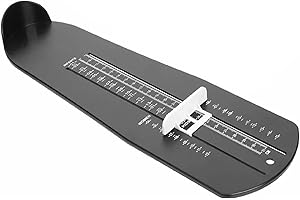 NIhtian Kids Foot Measuring Device Shoe Sizer for Infants and Children Accurate Foot Length Measurement Tool High Quality ABS Plastic Clear Markings US Standard Shoe Size Chart(Black)