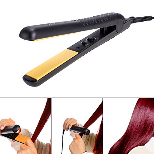 ACEVIVI Haarglätter Elektrisch Thermostat Keramikbeschichtung Straightener mit EU Stecker Schwarz - 4