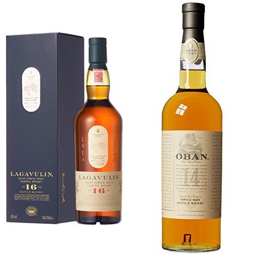 Bundle: Lagavulin 16 Year Old Whisky 70cl and Oban 14 Year Old Whisky 70cl