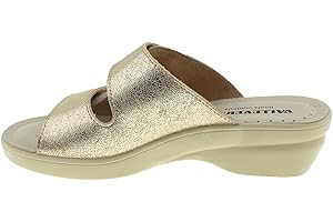 Valleverde 25312 Sandali Ciabatte Donna Pelle Strappi Beige