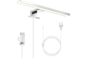 ERWEY Lampada Specchio Bagno 40cm 10W 850LM, LED Luce 4000K Bianco Neutro, Luce Specchio Bagno Impermeabile IP44 230V, Applique da Parete per Bagno, Specchio, Armadio, Trucco