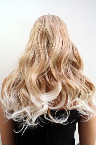 Perücke BLOND & EWIG LANG Spitzen HELLBLOND Karneval - 4