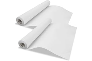 AHAQU 2PCS Drawing Paper Roll, 43cm x 20m Roll of Paper for Painting, White Art Paper Roll, Easel Paper Roll for Sketching, Gift Wrapping Paper, Drawing