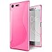 Price comparison product image SLEO Case for Sony Xperia XZ1 Compact Case - SLEO [Exact-Fit] Case for Sony Xperia XZ1 Compact , SLEO [Tactile Series][Scratch-Resistant] Translucent Clear Rubber Soft TPU Matte Case Cover for Sony Xperia XZ1 Compact (Rose)