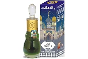 Parag Fragrances Khus/Vetiver Grade 2 25ml Attar/Itra/Natural Fragrance Oil/Perfume Oil (Arabian Series) 0% Alcohol, Long Lasting & Naturally Distilled Attars