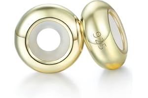 LOVANS Charm Stoppers with 925 Sterling Silver Rubber Stoppers Bead for DIY Bracelets Clip Spacer Charm Gifts for Women Wifes