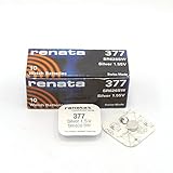 Renata 377 Uhren-Batterie, 10 Stück