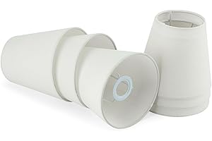 Fuloon Paralumi per Lampade, Paralume Lampada a Clip 6 Pezzi per E14,Paralume in Tessuto per Candela Lampadario Lampada da Parete