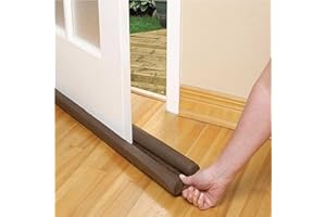 PLASTIFIC Pack of 2 Door Window Draught Excluder, Twin Draft Guard Draught Excluder Dual Draft Stopper Energy Saving Insulating Cold Air Wind Dust Blocker Sealer Stopper (Dual Draft Guard)