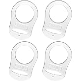 RDNKVB 4pcs Silicone Baby Pacifier Ring Clips Holder Adapter Mam Ring Silicone Button for Any Pacifier Ring Pacifier Ring Ada