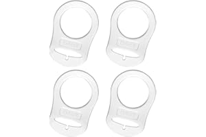 RDNKVB 4pcs Silicone Bouton Anneau Anneau en Silicone Adaptateur Adaptateur Attache de Sucette pour Sucette Transparent