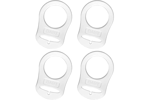 RDNKVB 4pcs Silicone Bouton Anneau Anneau en Silicone Adaptateur Adaptateur Attache de Sucette pour Sucette Transparent
