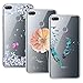 Produktbild Yokata [3 Packs] Huawei Honor 9 Lite Hülle Transparent Weiche Silikon Handytasche Handyhülle Schutzhülle TPU Handy Tasche Schale Etui Weich Silicone Bumper Ultra Dünn Slim Durchsichtig Premium Kratzfest Kreative Motiv Muster Clear Backcover Schutz für Huawei Honor 9 Lite Case Cover - Feder Blumen und Schmetterlinge Blumen