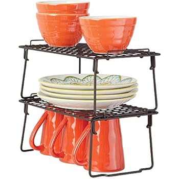 Amazon.de: mDesign 2er-Set stapelbarer Regaleinsatz – faltbares Küchen