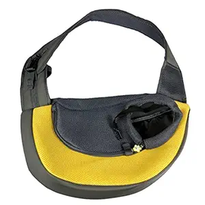 GlobalNiche Cat Sling Carrier Dog Carrier Dog Sling Bag Pet Shoulder Bag Hands-Free Dog Travel Bag-Haibing