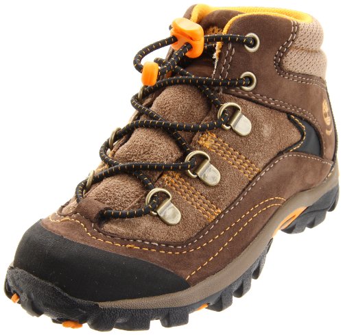 Timberland Hypertrail Mid, Unisex-Child Sports Hiking Boots  Waterproof, Dark Brown/Orange, 3.5 UK Child