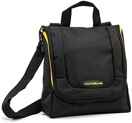 Toiletry Bag Travel Cosmetic Organizer Essential Roads 100% Durable Polyester YKK Zips (Black)